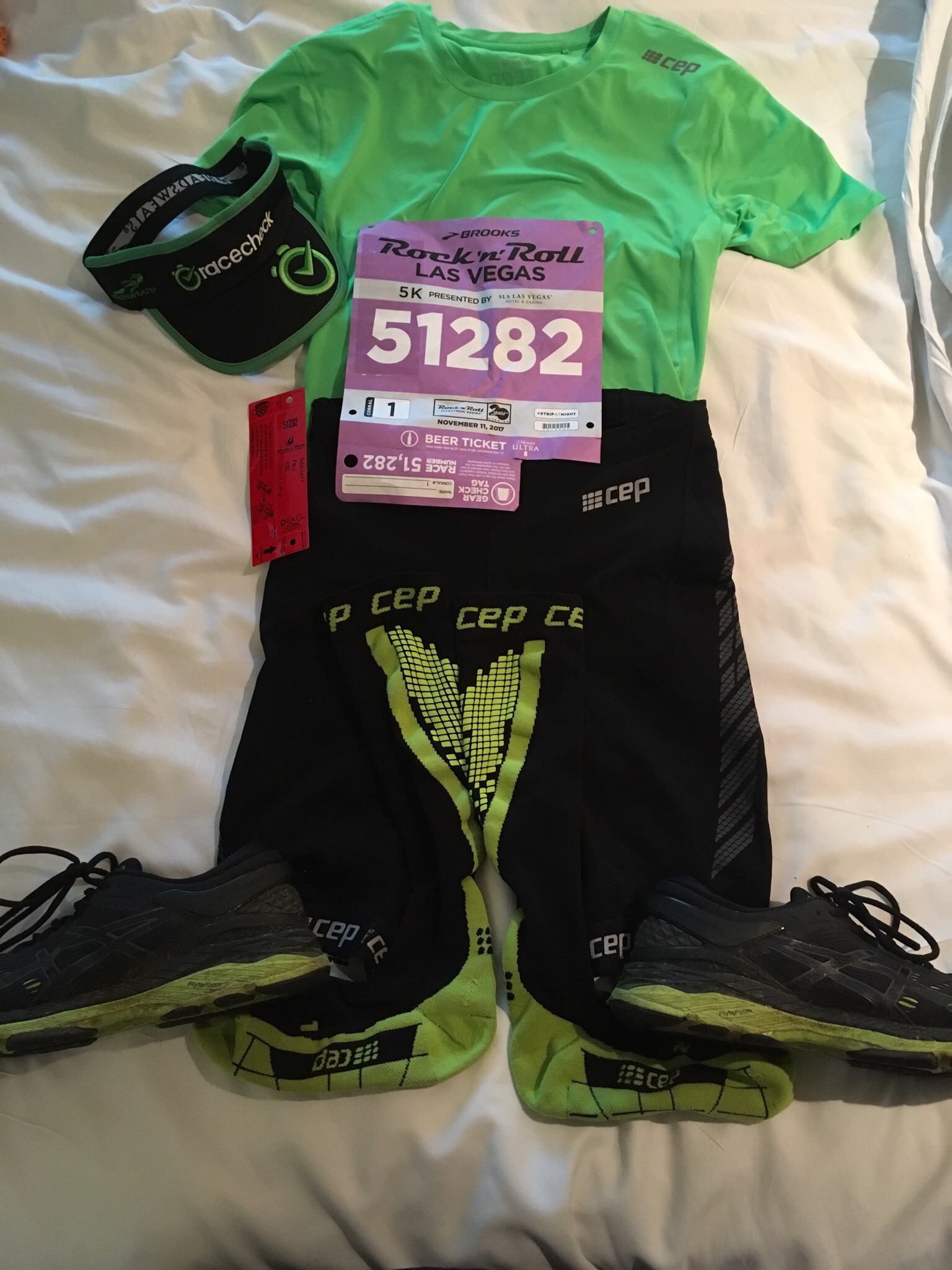 Kit ready for Las Vegas 5k